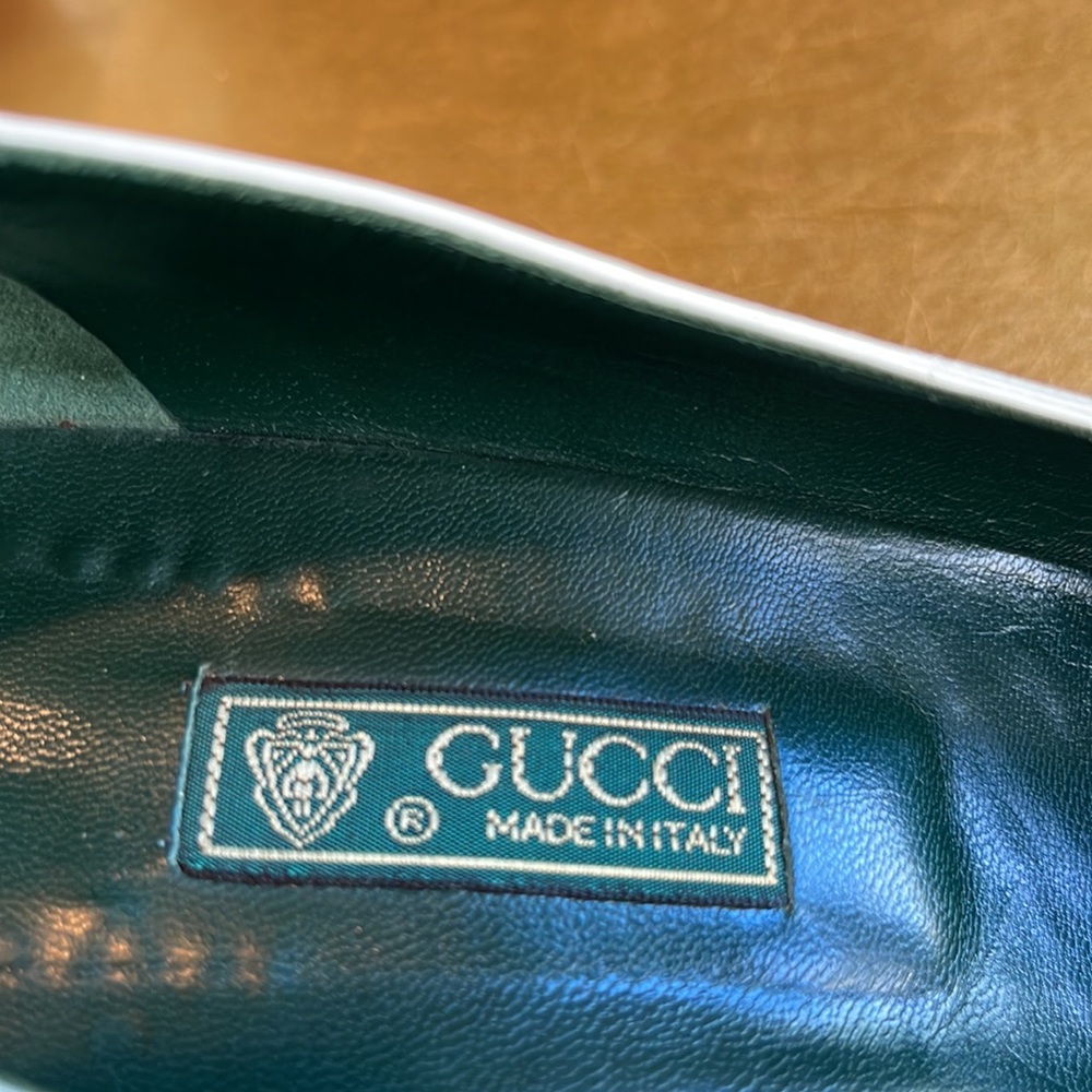 Gucci Logo Heels in Bright White Leather | ULTRA RARE! - Picture 9 of 16